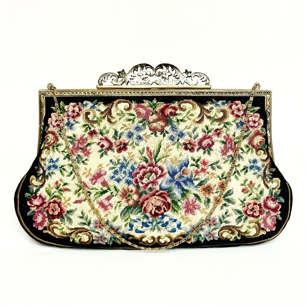 JB & Co Vienna Handwork Vintage Petit-Point Tapestry Mini Bag - Picture 3 of 16